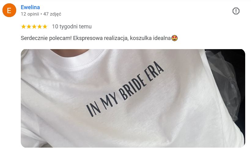 Opinia Eweliny z wizytówki Google Vestis Marta Wołkowycka