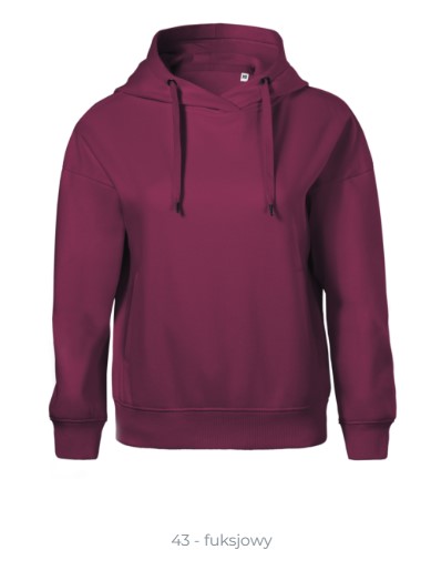 Personalizowana bluza z haftem pupila (bluza oversize) 26 bluza fuksja