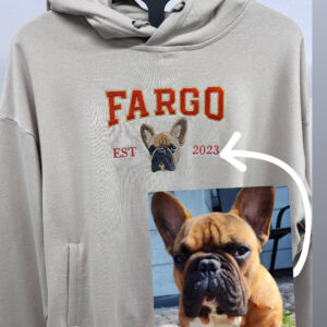 Bluza z kapture z haftem pieska Fargo