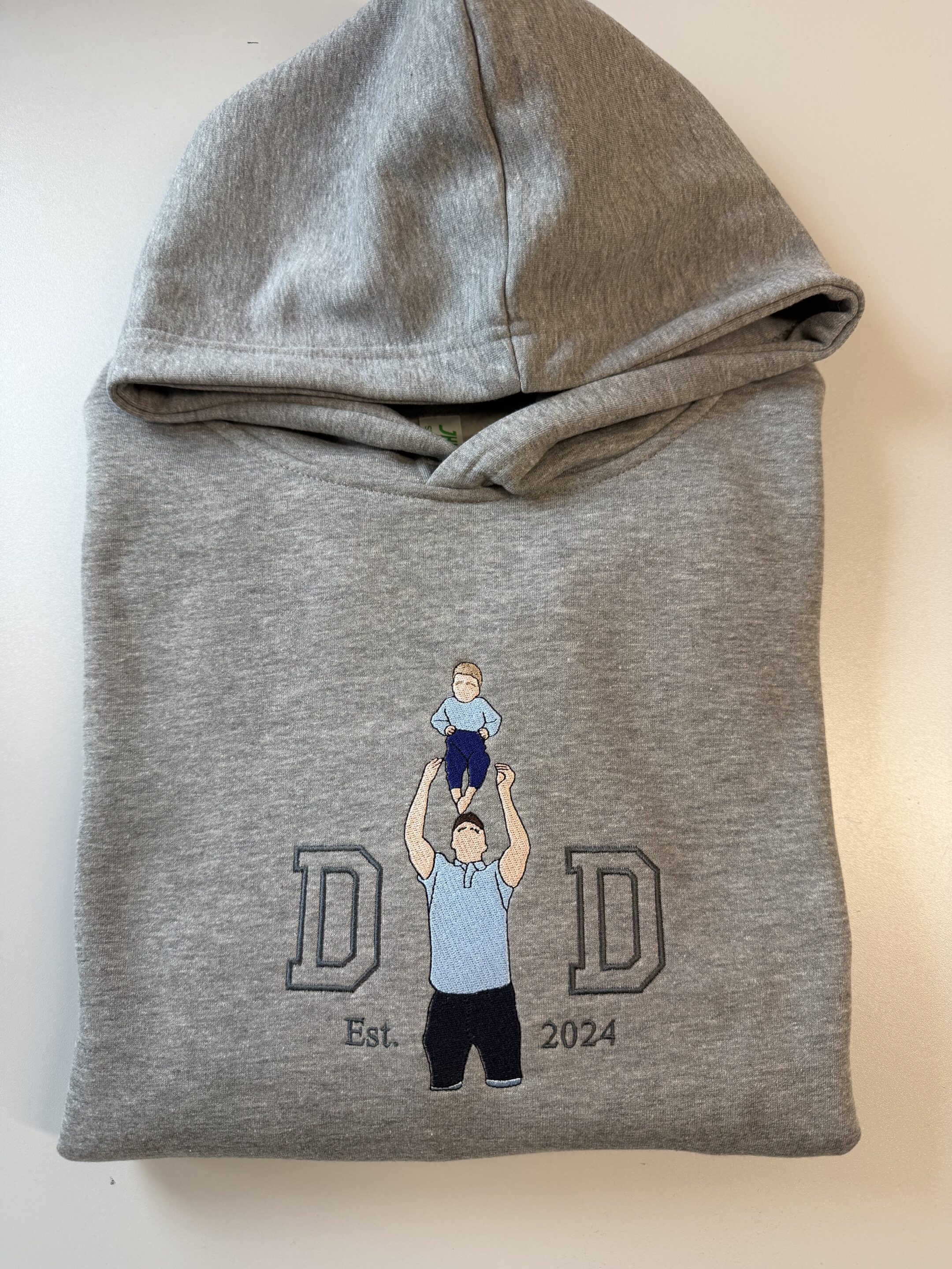 Bluza z kapturem męska TATA/ DAD z haftem ze zdjęcia